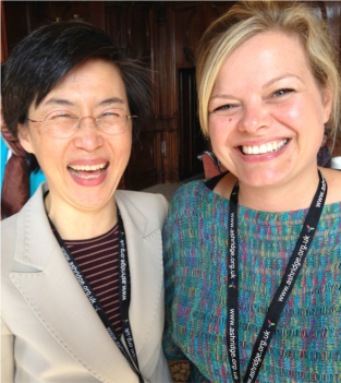 Genevieve Cother of the Action Learning Institute with Assoc. Professor Yon Joo Cho from Indiana University